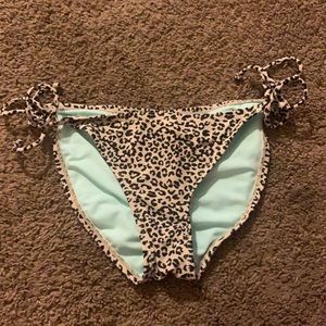 Leopard print two piece swim suit